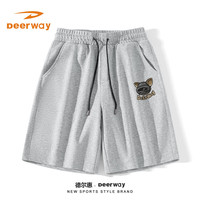 Deerway德尔惠男士短裤纯棉夏季运动健身潮牌男生中裤日常百搭凉爽青少年休闲裤