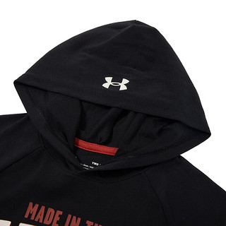 安德玛（UNDERARMOUR）UA童装 运动服跑步训练连帽休闲短袖时尚潮流舒适透气半袖 1370241-001 3XL(190/108A)