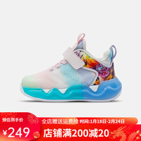 Kappa Kids卡帕童鞋冬季童鞋男童运动鞋秋季炫酷休闲鞋女童百搭运动鞋易穿脱 粉/紫 27码适合脚长167mm
