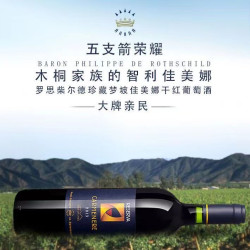 名庄荟智利罗思柴尔德男爵珍藏梦坡佳美娜干红葡萄酒单支