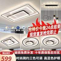 欧典名居 灯具套餐三室两厅客厅餐厅灯简约现代吸顶灯广东中山灯具套餐新款 客厅110CM三色光