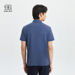 KOLON SPORT/可隆POLO衫 男子户外吸湿露营徒步运动短袖T恤 LHPT4MTT53-BU 蓝色【SECO面料】 170/M