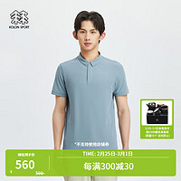 KOLON SPORT/可隆POLO衫 男子户外吸湿露营徒步运动短袖T恤 LHPT4MTT57-MO 绿【网眼面料】 190/3XL