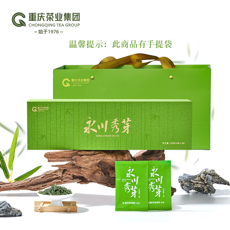 香叙永川秀芽青竹叶2023新茶重庆特产早春茶毛尖高山明前绿茶120g