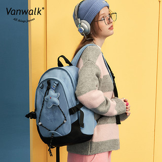 VANWALK 星球兔 自制可爱奶糖兔学生女双肩包新款星星轻便书包背包