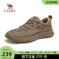 CAMEL 骆驼 2024新款户外登山鞋男冬季加绒男鞋复古工装鞋休闲运动鞋男