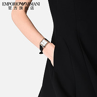 EMPORIO ARMANI Armani阿玛尼旗舰店方形手表 复古女表休闲石英表女表AR11067