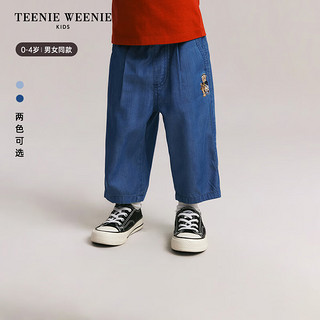 Teenie Weenie Kids小熊童装24春夏男女宝宝休闲清凉牛仔裤 浅牛仔色 90cm