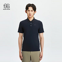 KOLON SPORT/可隆POLO衫 男子户外吸湿露营徒步运动短袖T恤 LHPT4ST597-NV 藏蓝【面料】 170/M