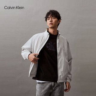 Calvin Klein Jeans24春夏男士户外休闲简约刺绣立领夹克外套J325905 PC8-银河灰 M