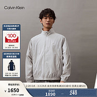 Calvin Klein Jeans24春夏男士户外休闲简约刺绣立领夹克外套J325905 PC8-银河灰 M