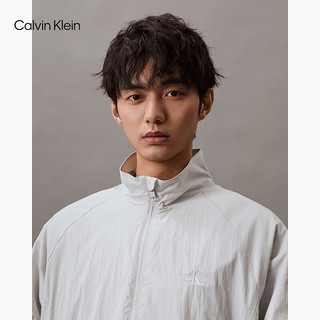 Calvin Klein Jeans24春夏男士户外休闲简约刺绣立领夹克外套J325905 PC8-银河灰 M