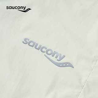 Saucony索康尼运动上衣女24年春季透气防风衣运动夹克外套连帽皮肤衣 暗黄绿 S(160/84A)