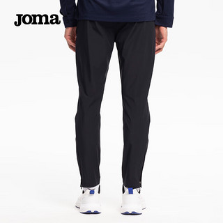 JOMA运动裤男24足球训练收腿裤户外运动休闲跑步高弹梭织长裤 黑色 L 175/80A