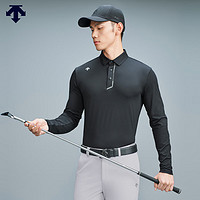 DESCENTEGOLF 迪桑特高尔夫FIELD系列男士长袖POLO衫夏季 BK-BLACK L (175/96A)