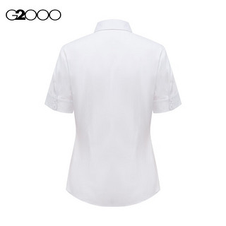 G2000G2000女装SS24商场新款舒适弹性凉感修身短袖衬衫 白色修身26寸 34