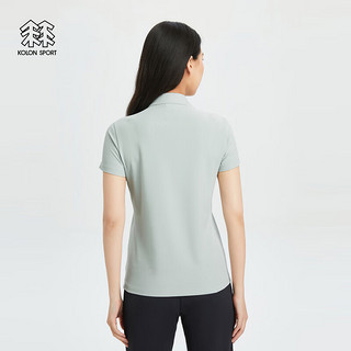 KOLON SPORT可隆户外女子速干打底短袖T恤运动防晒保罗弹力POLO衫 LKPT4ST520-MT 薄荷绿 180/2XL