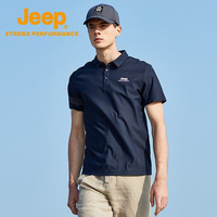 Jeep短袖polo衫男运动户外透气速干t恤男士冰感速干衣翻领T恤男4584
