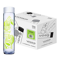 芙丝（VOSS）挪威 青柠薄荷味气泡水 375ml*12瓶玻璃瓶