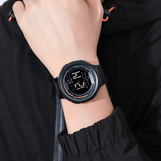时刻美 skmei运动手表手环多功能电子手表夜光防水1841黑色