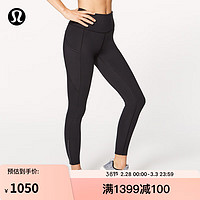 lululemon丨Fast And Free 女士7\/8长度运动紧身裤II LW5ATIS 黑色 XS/4