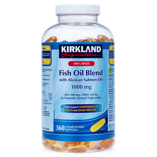 柯克兰可兰kirkland深海鱼油含量1000mg老人年轻人适用鱼油软胶囊360粒 1瓶装