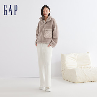 Gap 盖璞 女装冬季时尚拼接仿羊羔绒立领外套休闲保暖外套891880