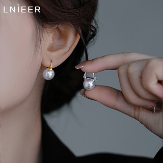 925纯银珍珠耳环女小众设计高级感耳扣2024爆款百搭耳圈耳钉耳饰