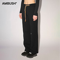 AMBUSH 女士休闲长裤 BWCH006F22FLE001 黑色 L
