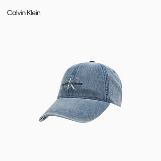 Calvin Klein Jeans24春夏男士简约刺绣弯檐圆顶牛仔棒球帽HX0335 407-牛仔浅蓝 OS