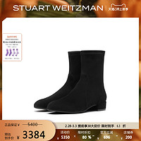 STUART WEITZMAN SW ODETTA 秋冬经典粗方跟短靴女靴子圆头瘦瘦靴