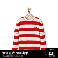 MiniPeace太平鸟童装春新男童长袖T恤F1CPE1145 红条纹 1