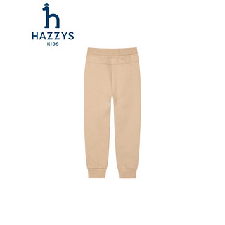 哈吉斯（HAZZYS）品牌童装男女童长裤冬弹力舒适简约时尚休闲百搭一体绒长裤 中花灰 110