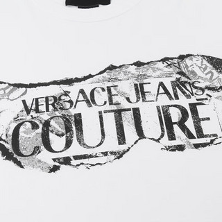 范思哲Versace Jeans Couture男装24春夏男士印花圆领短袖T恤 白色 L L(185/96B) WHITE-003白色