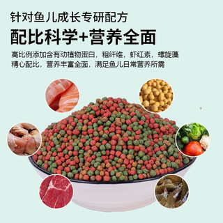 奈宠（NaiChong）鱼食金鱼锦鲤小颗粒上浮不浑水家用观赏鱼通用鱼饲料小金鱼食 三合一300g桶装 大颗粒3mm【适合15厘米以上的鱼吃】