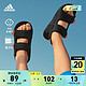 adidas 阿迪达斯 SWIM C魔术贴凉鞋男女小童儿童阿迪达斯官方轻运动 黑/橙红 28(165mm)