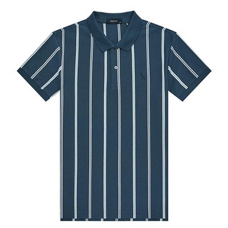 哈吉斯HAZZYS 夏季T恤男时尚休闲条纹POLO衫