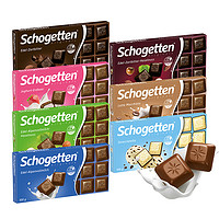 黑卡会员：Schogetten 丝格德 进口榛子果仁夹心巧克力纯coco脂零食100g×7盒