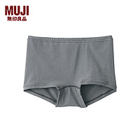 无印良品 MUJI 女式 弹力 平角内裤 女士内裤女生平角四角 FCE30A4S 深灰色 S（155/85A）