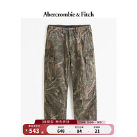 ABERCROMBIE & FITCH男装 24春夏美式街头时尚休闲长裤复古潮流工装裤 355040-1 深橄榄绿迷彩 28/32 (180/72A)