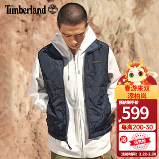 Timberland添柏岚抓绒衣男装秋冬户外徒步通勤双面穿保暖棉马甲A2HX7 A2HX7433/深宝蓝色 XS/165