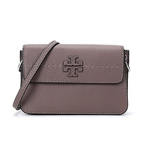 TORY BURCH 托里伯奇 女士牛皮LOGO装饰单肩斜挎包 40410 963（最后一个无吊牌） 香芋灰 均码