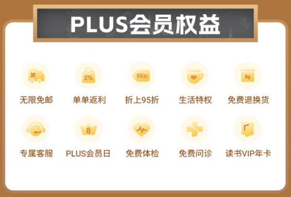 百度文库会员月卡+京东plus年卡+网易严选pro年卡