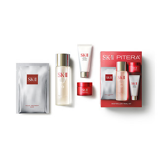 3.8焕新：SK-II 畅销体验套装 神仙水 75ml+大红瓶面霜15g+洗面奶 20g+护肤面膜 1片