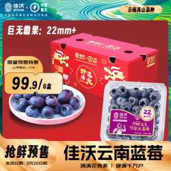joyvio佳沃云南精选蓝莓巨无霸22mm6盒装约125g盒生鲜水果