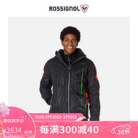 ROSSIGNOL 金鸡男士滑雪服HERO系列滑雪夹克PRIMALOFT保暖雪服男 黑色 S