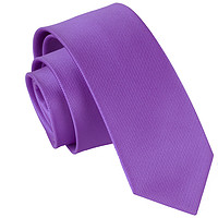 JASONVOGUE 杰尚维格 领带男休闲商务正装结婚新郎纯色手打6cm小领带 礼盒装 亮紫色