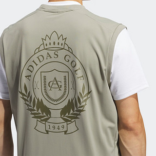 adidas双面针织高尔夫运动背心男装春季阿迪达斯IU4713 卵石银灰 A/2XL