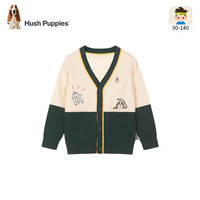 暇步士(Hush Puppies)童装儿童秋装针织衫男童春秋季新款男小童时尚印花舒适针织衫 奶油色 1