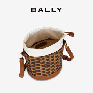 BALLY/巴利24春夏女士棕色PENNANT水桶包6306509 棕色 均码